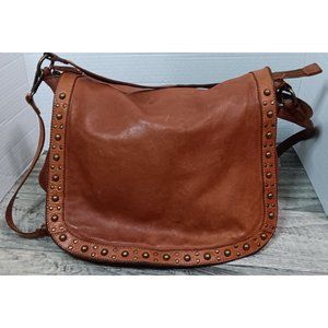 Leather Messenger Western Boho School City Work Everyday Handle Crossbody Bag